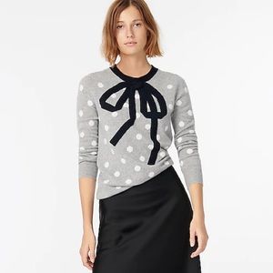 Jcrew Cashmere crewneck sweater with bow